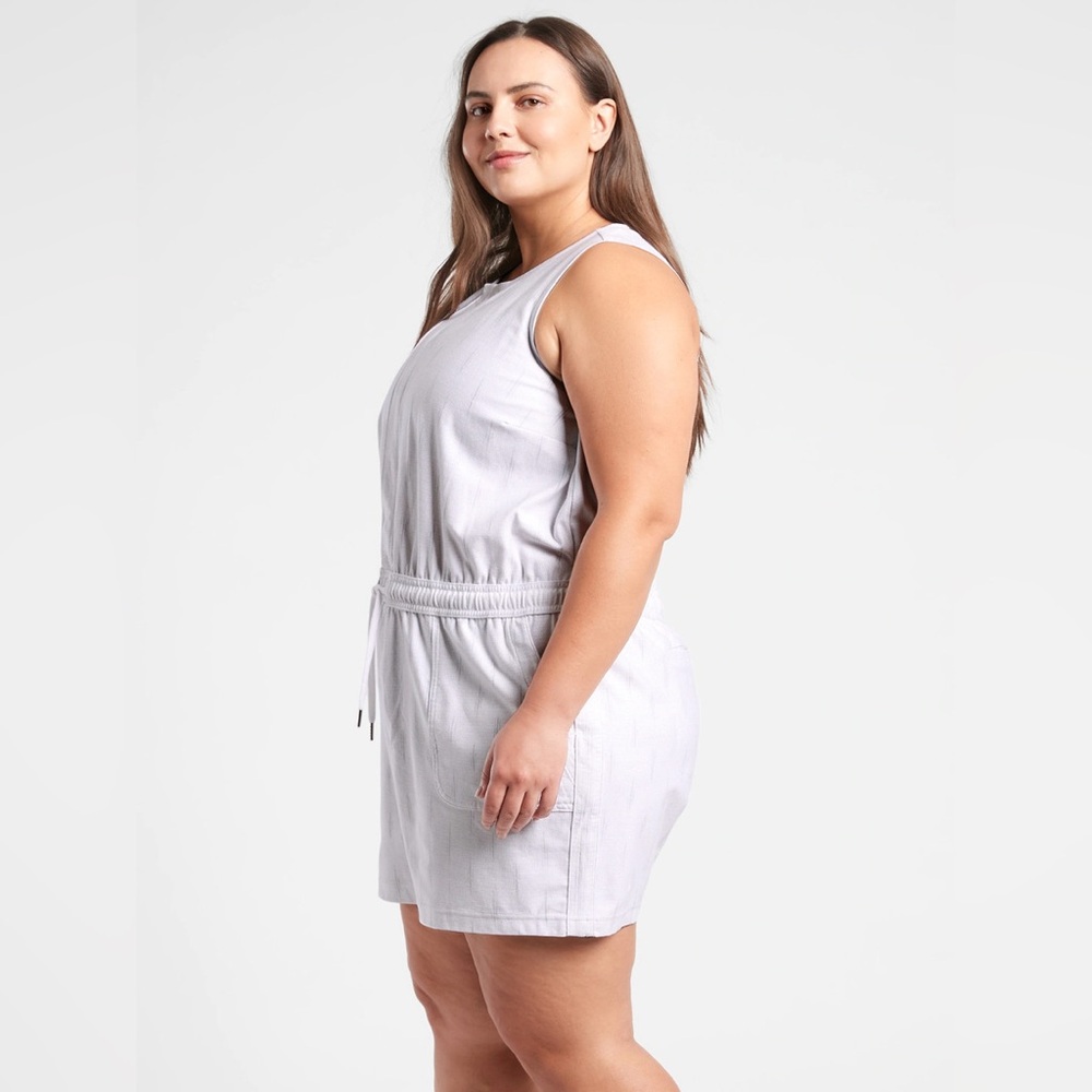NWT ATHLETA Farallon Romper Spliced Magic/ White and Grey Printed 3X